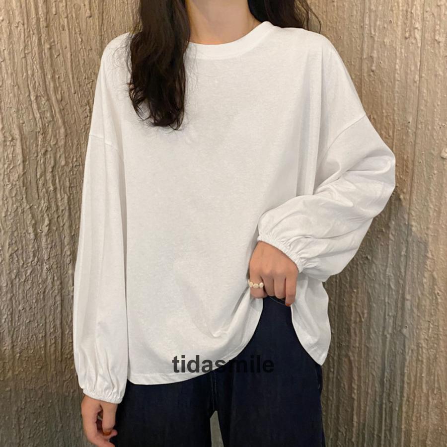 長袖Tシャツ ドロップショルダーtシャツ｜tidasmile｜10