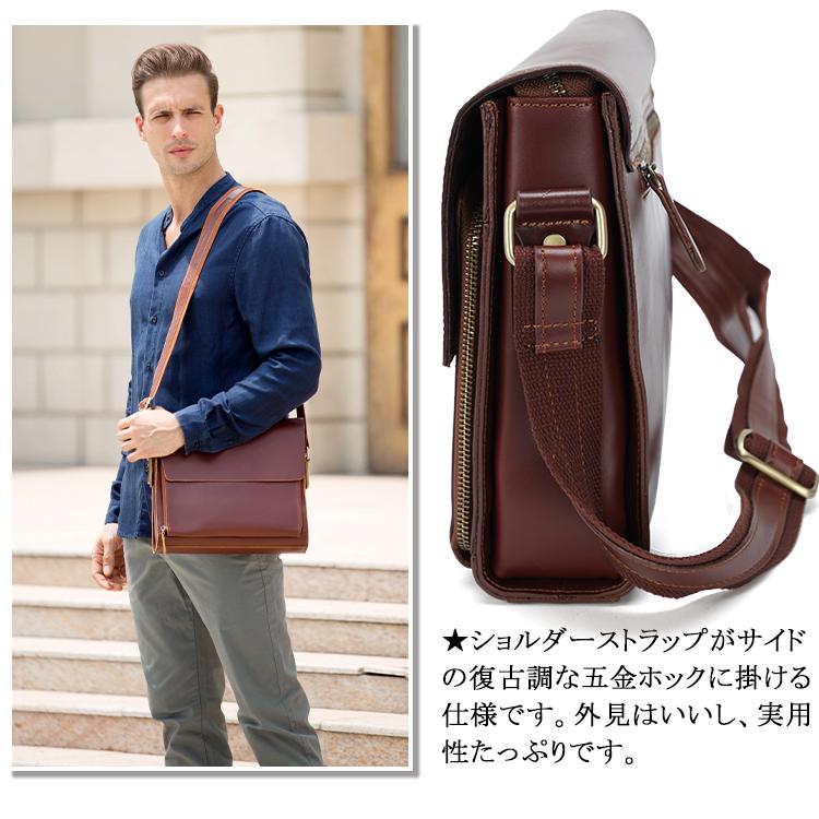 TIDING ショルダーバッグ メンズ 本革 斜めがけ おしゃれ ワイン TIDING ショルダーバッグ メンズ 本革 斜めがけ おしゃれ ワイン