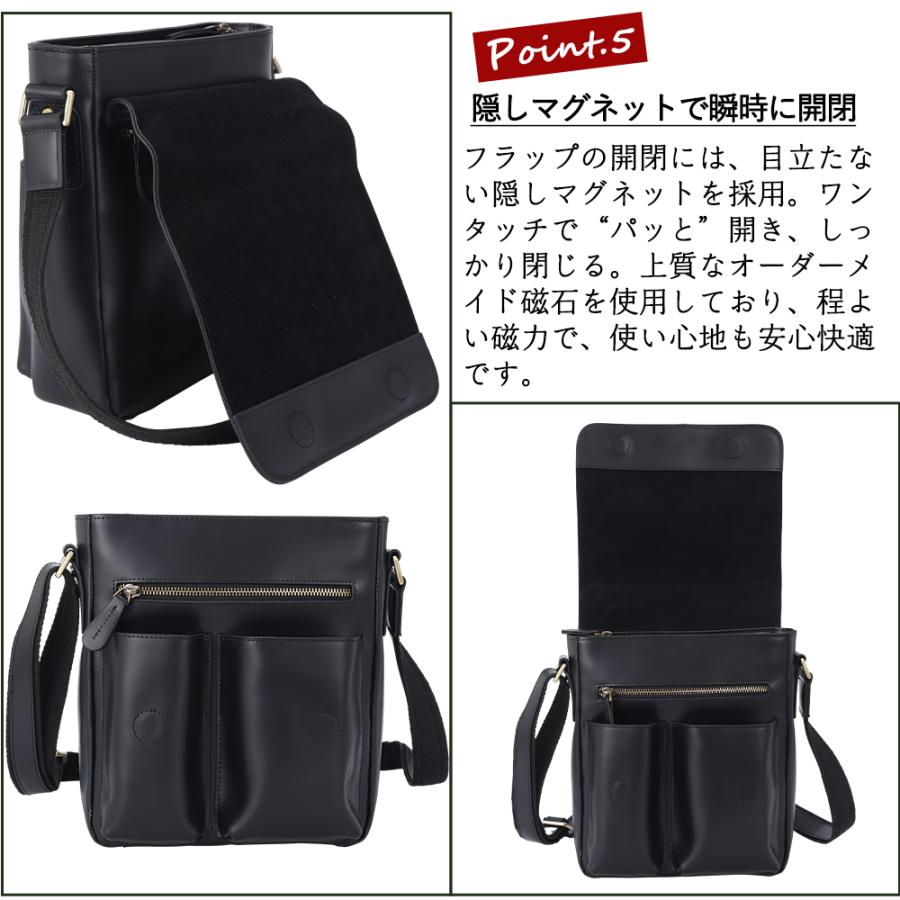 TIDING ショルダーバッグ 本革 メンズ 斜め掛けバッグ 牛革 iPad9.7対応 人気 お出かけ用 カバン 蓋付き 2色 ギフトに | ブランド登録なし | 10