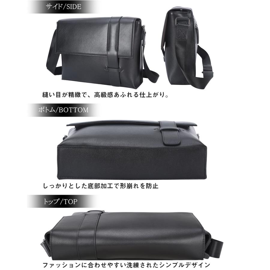 TIDING メッセンジャーバッグ 本革 メンズ ショルダーバッグ 13PC A4