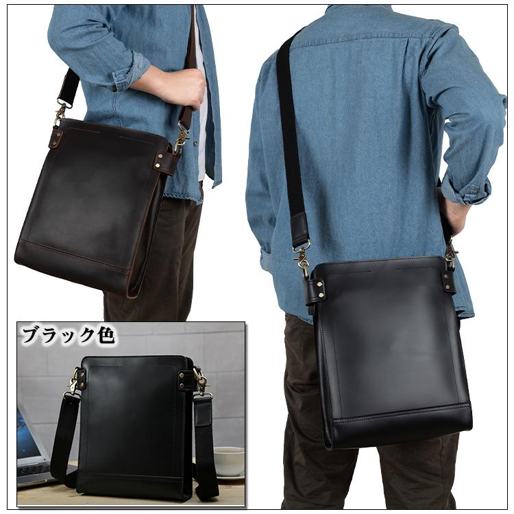 TIDING ワイルド風 ショルダーバッグ 本革 厚手牛革 メンズ A4 TIDING ワイルド風 ショルダーバッグ 本革 厚手牛革 メンズ A4