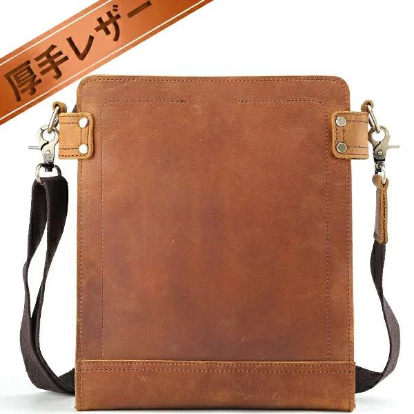 Tiding 縦型 ナチュラル風 メンズ 本革 メッセンジャーバッグ ショルダーバッグ 斜め掛け Ipad対応 厚手牛革 オイルレザー キャメル 秋 Tiding Shop 通販 Yahoo ショッピング