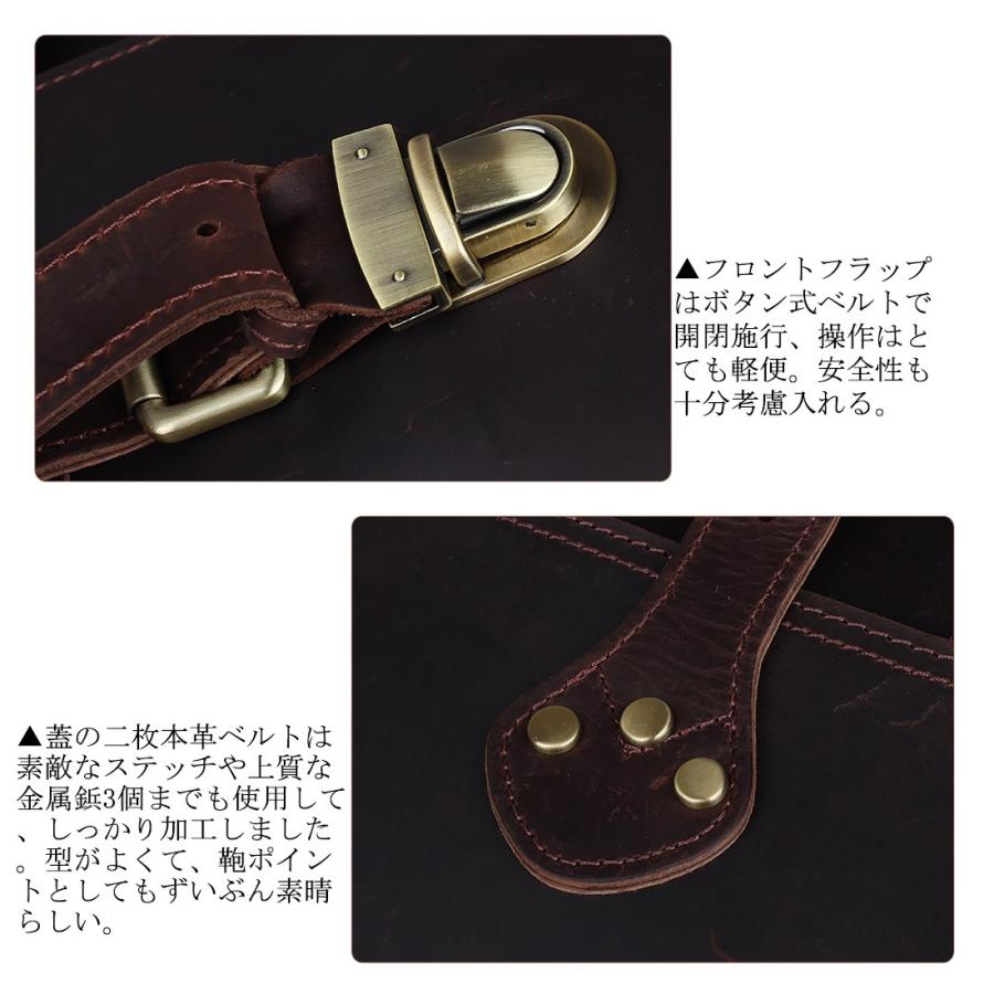 TIDING 3WAY 極厚牛革 ブリーフケース 本革 メンズ ビジネスバッグ