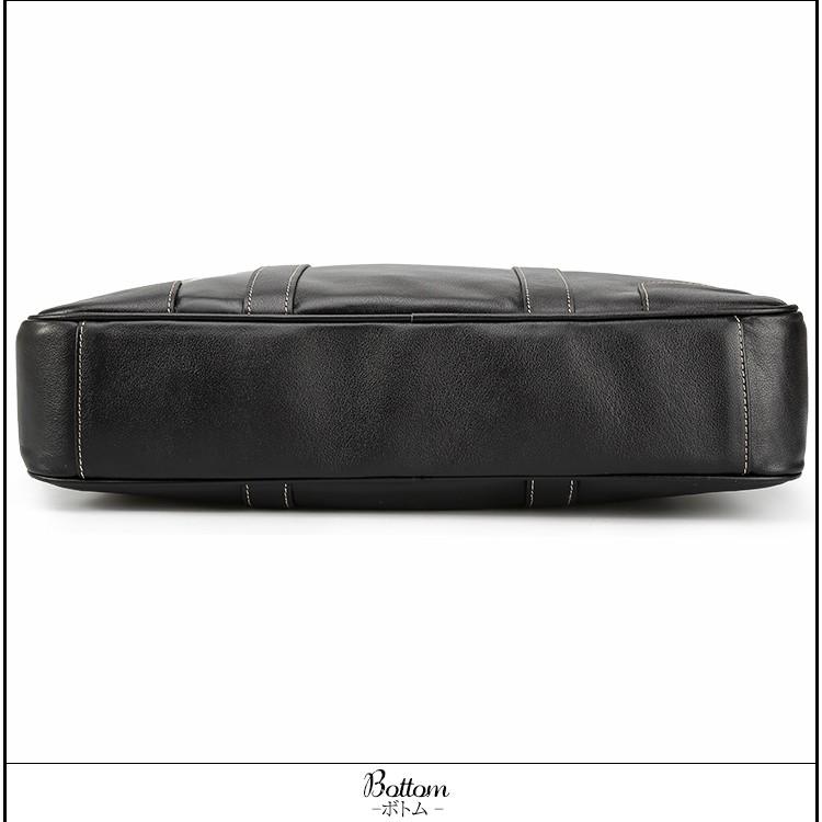 TIDING ビジネスバッグ 本革 メンズ ブリーフケース 両面も正面 14PC