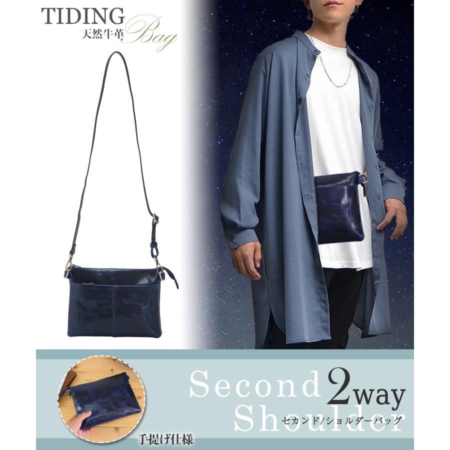 TIDING 横型 サコッシュ 本革 ショルダーバッグ メンズ TIDING 横型 サコッシュ 本革 ショルダーバッグ メンズ