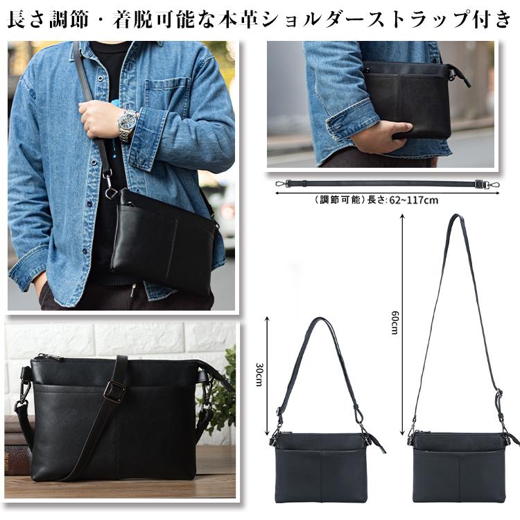 TIDING 横型 サコッシュ 本革 ショルダーバッグ メンズ TIDING 横型 サコッシュ 本革 ショルダーバッグ メンズ
