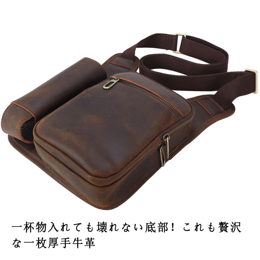 TIDING潮牛(チョウギュウ) ショルダーバッグ 本革 オイルレザー TIDING潮牛(チョウギュウ) ショルダーバッグ 本革 オイルレザー TIDING