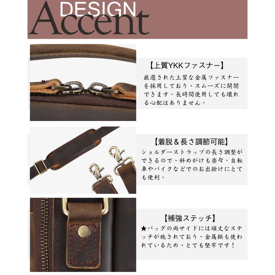 10% OFF】TIDING ショルダーバッグ メンズ 本革 ロゴ付き ビンテージ