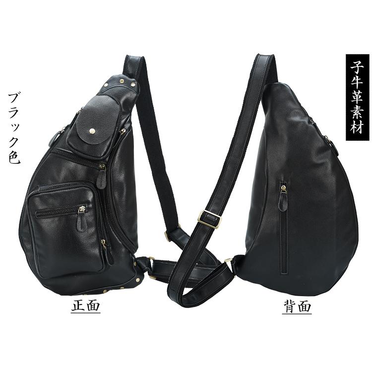 TIDING ポケット多い メッセンジャーバッグ 本革 メンズ ボディバッグ