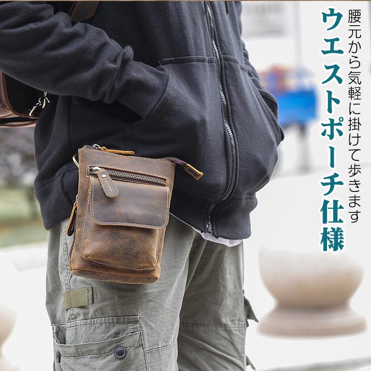 TIDING 本革 ウエストバッグ メンズ ベルトポーチ ビンテージ TIDING 本革 ウエストバッグ メンズ ベルトポーチ ビンテージ