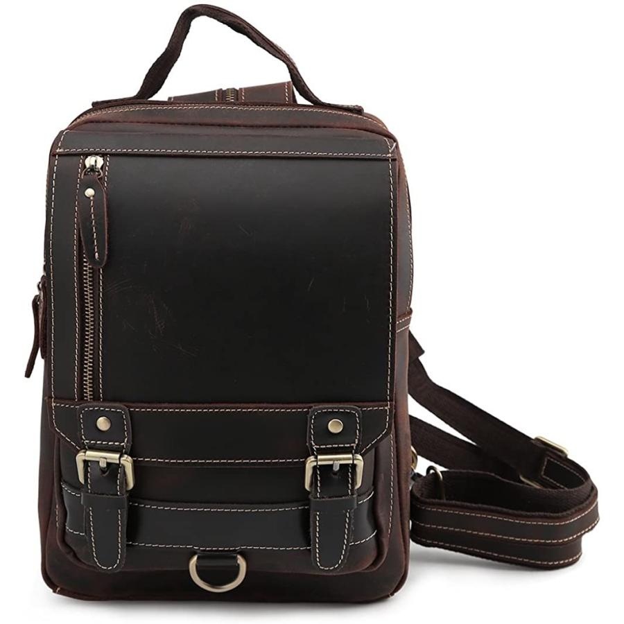 A4大容量 ショルダーバッグ メンズ 本革 厚手牛革 3WAY リュックサック