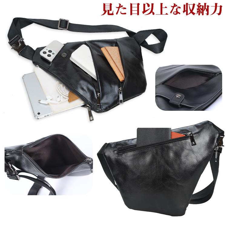 TIDING ボディバッグ 本革 メンズ ワンショルダーバッグ 薄型 TIDING ボディバッグ 本革 メンズ ワンショルダーバッグ 薄型