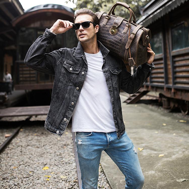 ランキング総合1位 TIDING SHOPTIDING クロコ型押し 本革 メンズ