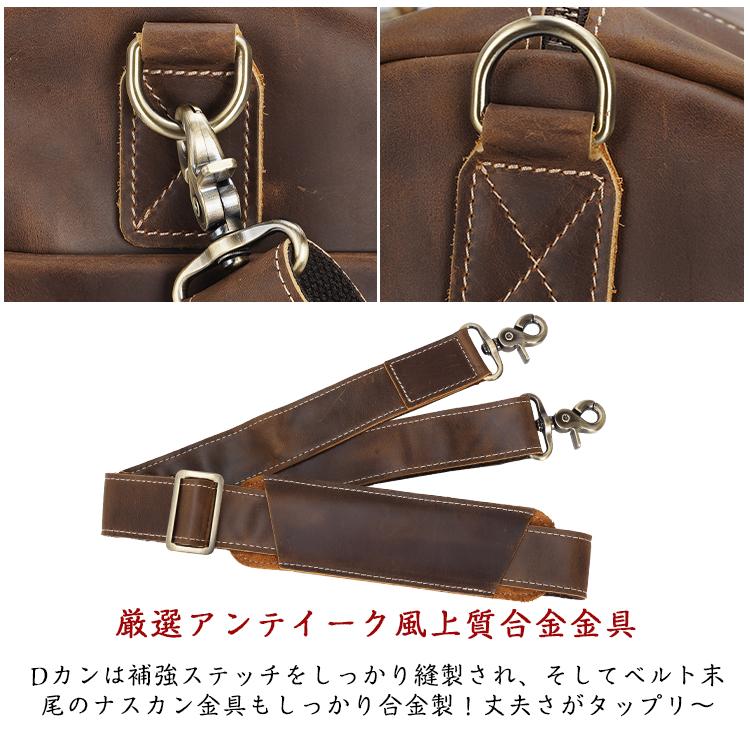 10%OFF】TIDING 大容量 本革 ボストンバッグ メンズ 旅行バッグ 靴収納
