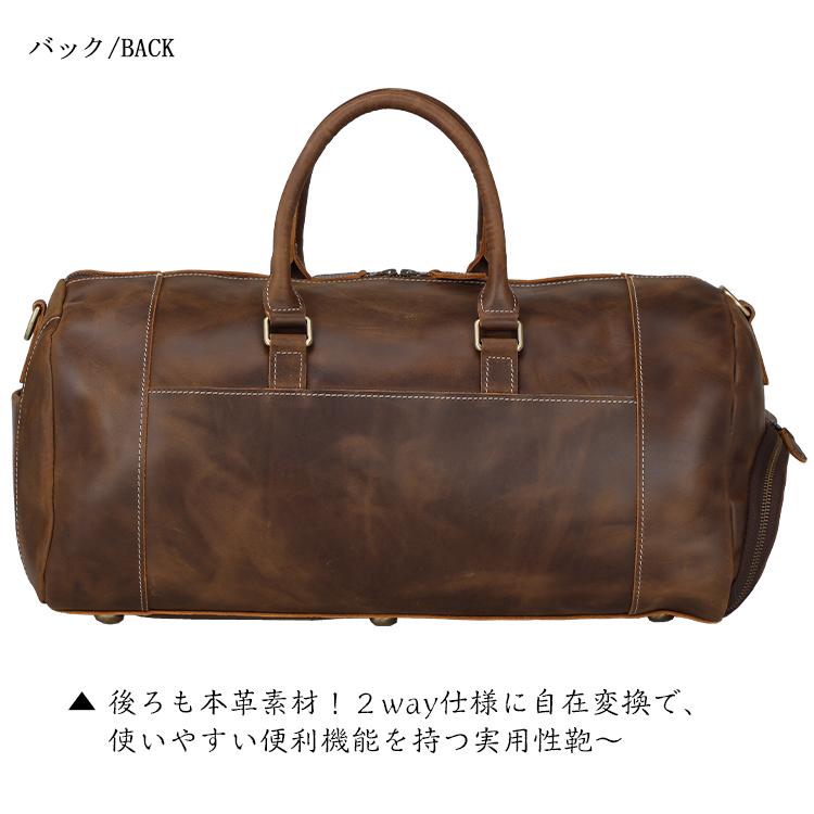 10%OFF】TIDING 大容量 本革 ボストンバッグ メンズ 旅行バッグ 靴収納