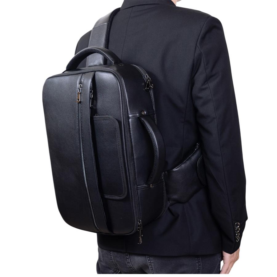 TIDING 本革 メンズ ビジネス ボディバッグ ブリーフケース 撥水 通勤