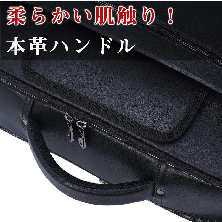 TIDING 本革 メンズ ビジネス ボディバッグ ブリーフケース 撥水 通勤