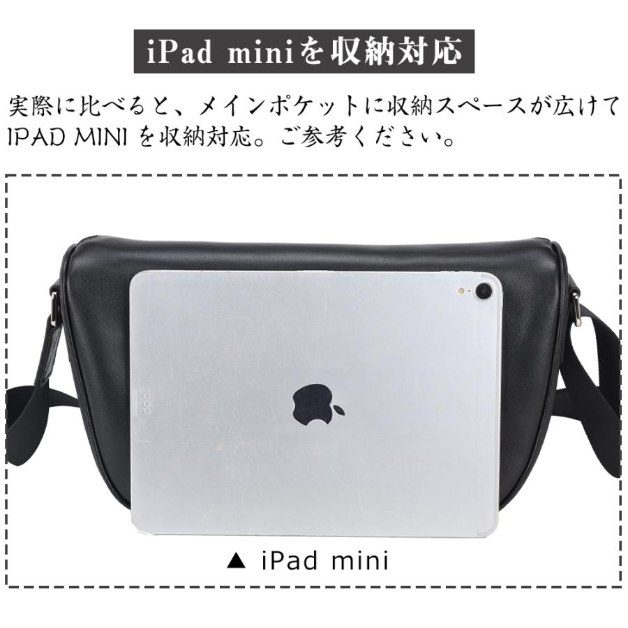 TIDING本革 アーチ型 ショルダーバッグ メンズ 斜めがけ