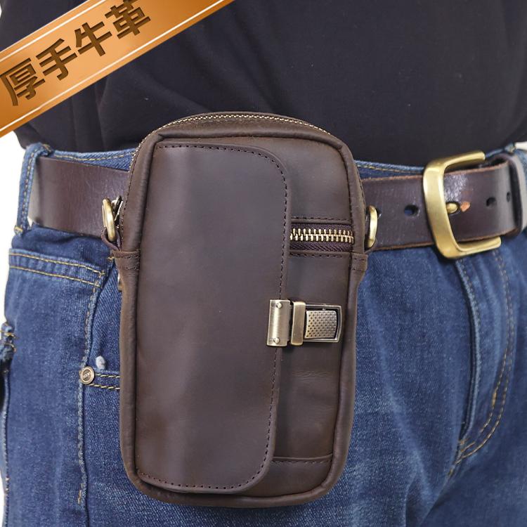 TIDING ベルトポーチ ウエストバッグ 本革 メンズ ミニショルダー