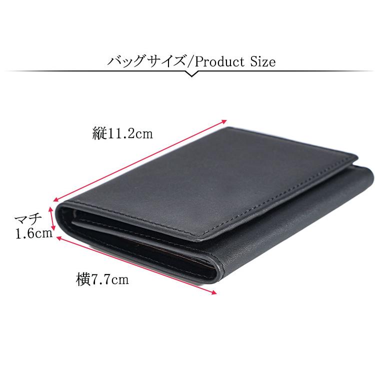 TIDING スキミング防止 軽量 本革 牛革 三つ折り財布 メンズ ウォレット RFid ブラック プレゼントに｜tidingleather｜15