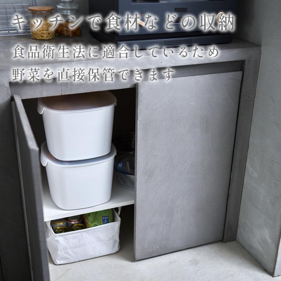 tidy公式店 蓋付きバケツ 10L 四角 おしゃれ 便利グッズ キッチン 生活雑貨 掃除グッズ 収納ボックス フタ付き 収納ケース 野菜ストッカー 便利収納グッズ 白 | tidy | 11