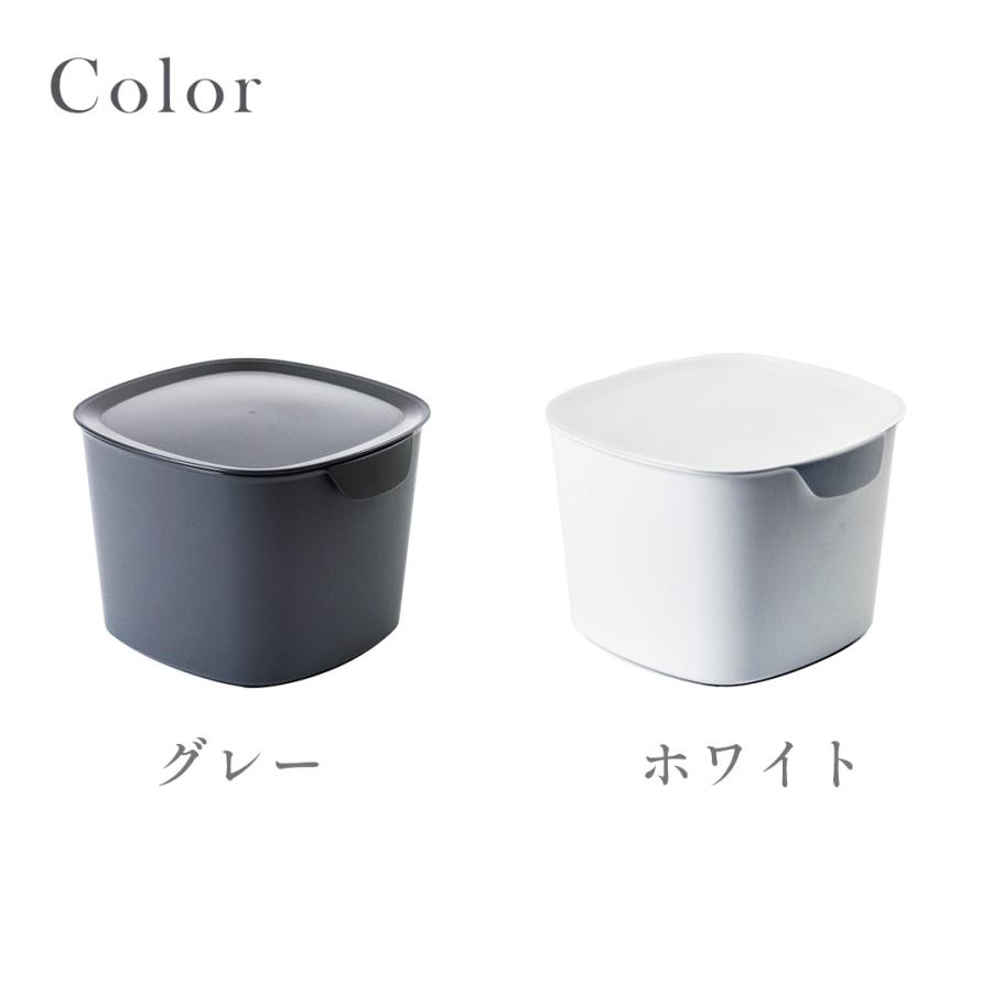 tidy公式店 蓋付きバケツ 10L 四角 おしゃれ 便利グッズ キッチン 生活雑貨 掃除グッズ 収納ボックス フタ付き 収納ケース 野菜ストッカー 便利収納グッズ 白 | tidy | 12