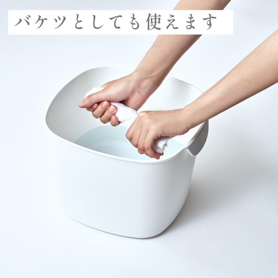 tidy公式店 蓋付きバケツ 10L 四角 おしゃれ 便利グッズ キッチン 生活雑貨 掃除グッズ 収納ボックス フタ付き 収納ケース 野菜ストッカー 便利収納グッズ 白 | tidy | 07
