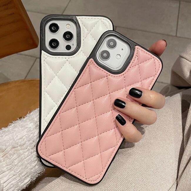 iphone13 ケース iphone12 ケース iphone13pro 韓国 iphone13mini promax キルト かわいい iphone11 se 11pro スマホケース iPhoneケース スマホケース :kg--k--50:Tidy-chouchou 通販 iPhone13ケース キルティング調 ピンク チェーン 韓国