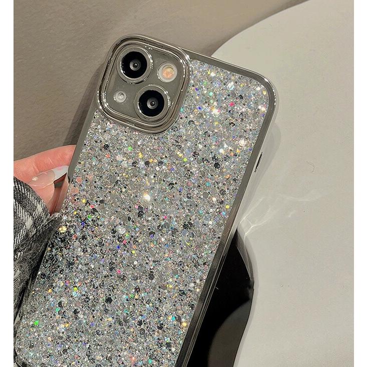 iPhone15 16 17対応 グレー ラメ スマホケース iPhone17 ケース iPhone16 iPhone15 スマホケース スマホリング