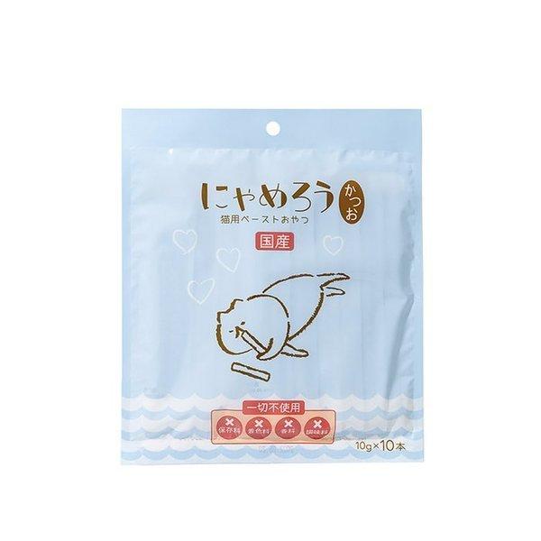 ＊＊にゃめろうページ＊＊ 保護ねこ支援) 犬猫用ペーストおやつ にゃめろう 4袋セット(10g×10本