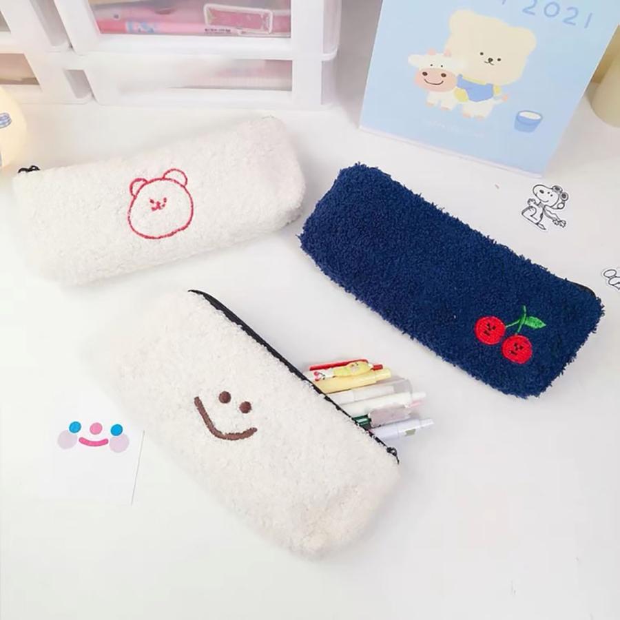 スマイル ベアー チェリー ペンケース 韓国 大容量 ポーチ 人気 かわいい ペンケース 化粧 メイク おしゃれ 韓国雑貨 学生 Mokomokopencase ティエルナガティート 通販 Yahoo ショッピング