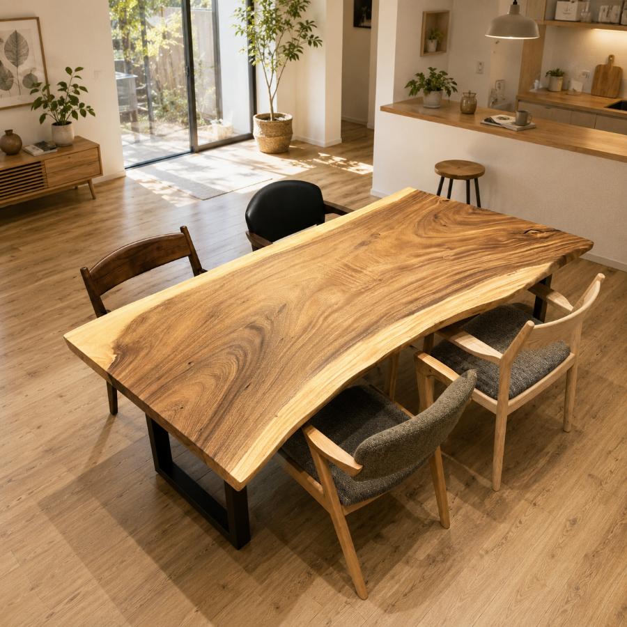 モンキーポッド 一枚板 テーブル ダイニングテーブル 180cm 無垢材