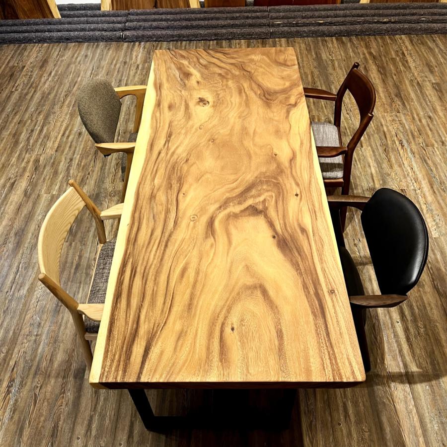 【美品　送料込】モンキーポッド　Monkey Pod 一枚板　ダイニングテーブル モンキーポッド 一枚板 テーブル ダイニングテーブル 200cm 無垢材