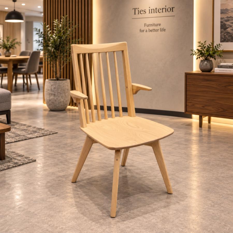 浜本工芸 【正規店】浜本工芸 No.3900 ダイニングチェア 回転 無垢