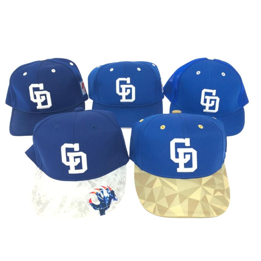 ミズノ 中日ドラゴンズ キャップ 帽子 良好 FREE/L ブルー 5種まとめ