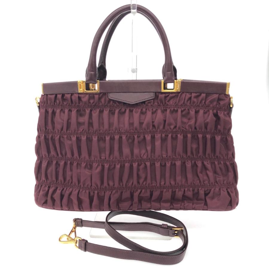 PRADA プラダ 2WAYバッグ 良好 ギャザー/テスート/ナイロン B2803Z
