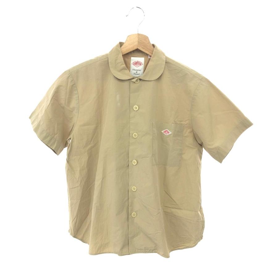 Danton ダントン コットンポプリン丸襟ワークシャツ サイズ:34 チビ襟