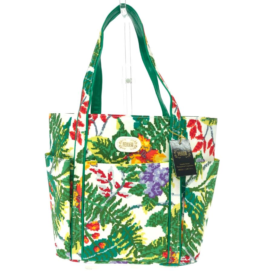 フェイラー バック　花柄 FEILER フェイラー トートバッグ 新品同様 花柄/ドット/ナイロン