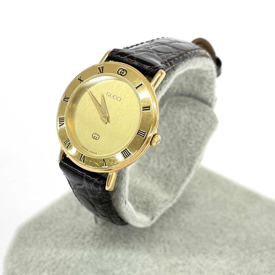 GUCCI グッチ 腕時計 クォーツ SS×レザー/ 3000L/インターロッキング