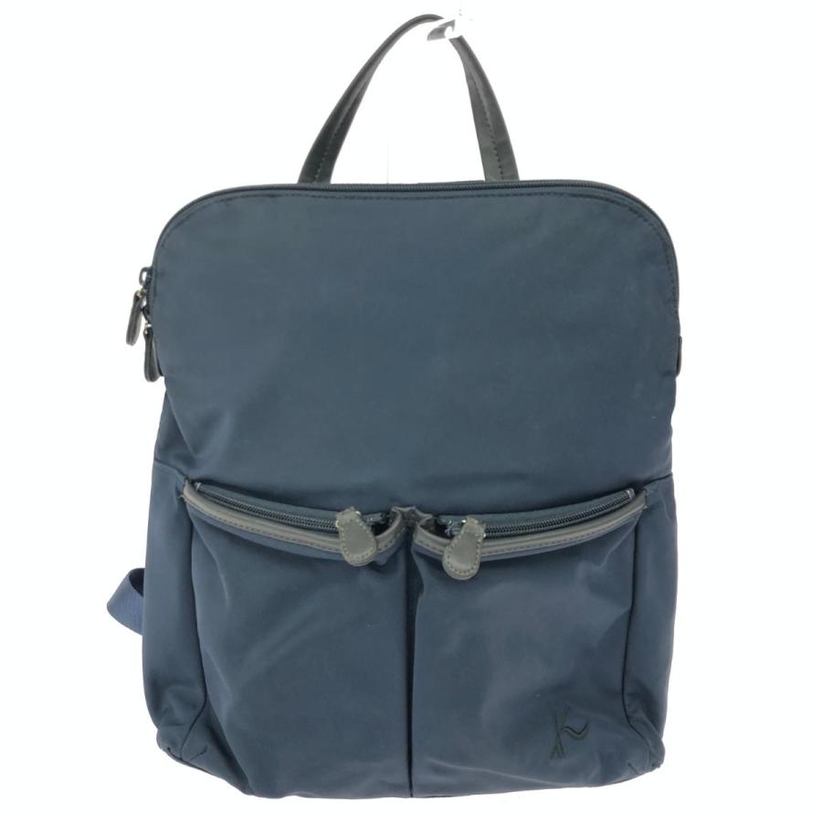 Kitamura キタムラ リュック ナイロン ネイビー レディース