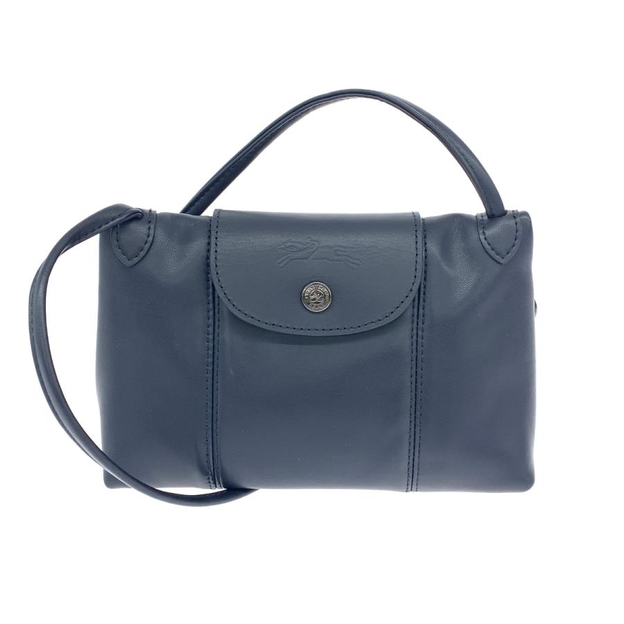 LONGCHAMP プリアージュ キュイール レザー ショルダーバッグ ネイビー LONGCHAMP ロンシャン ミニショルダーバッグ/プリアージュキュイール