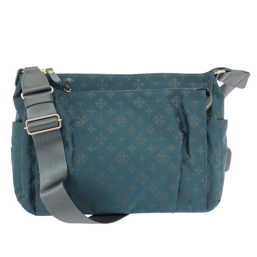 russet ラシット ショルダーバッグ 美品 モノグラム/ナイロン ネイビー