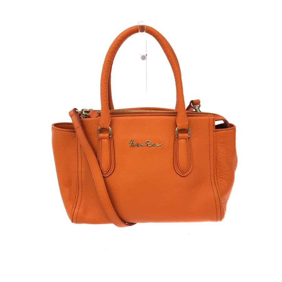 NINA RICCI ニナリッチ 2WAYハンドバッグ ロゴ レザー オレンジ