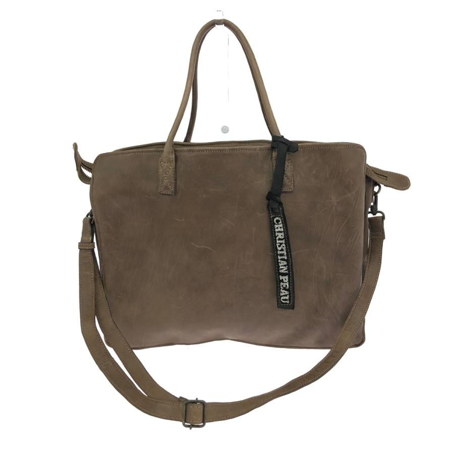 CHRISTIAN PEAU クリスチャンポー 2WAYバッグ レザー ブラウン