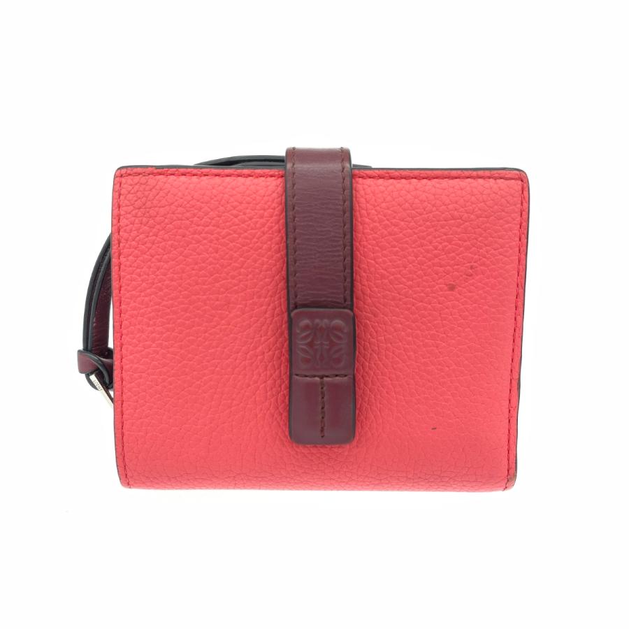 ［美品］LOEWE コンパクトジップウォレット アナグラム 二つ折り財布 LOEWE ロエベ アナグラム コンパクト ジップ ウォレット 二つ折り財布