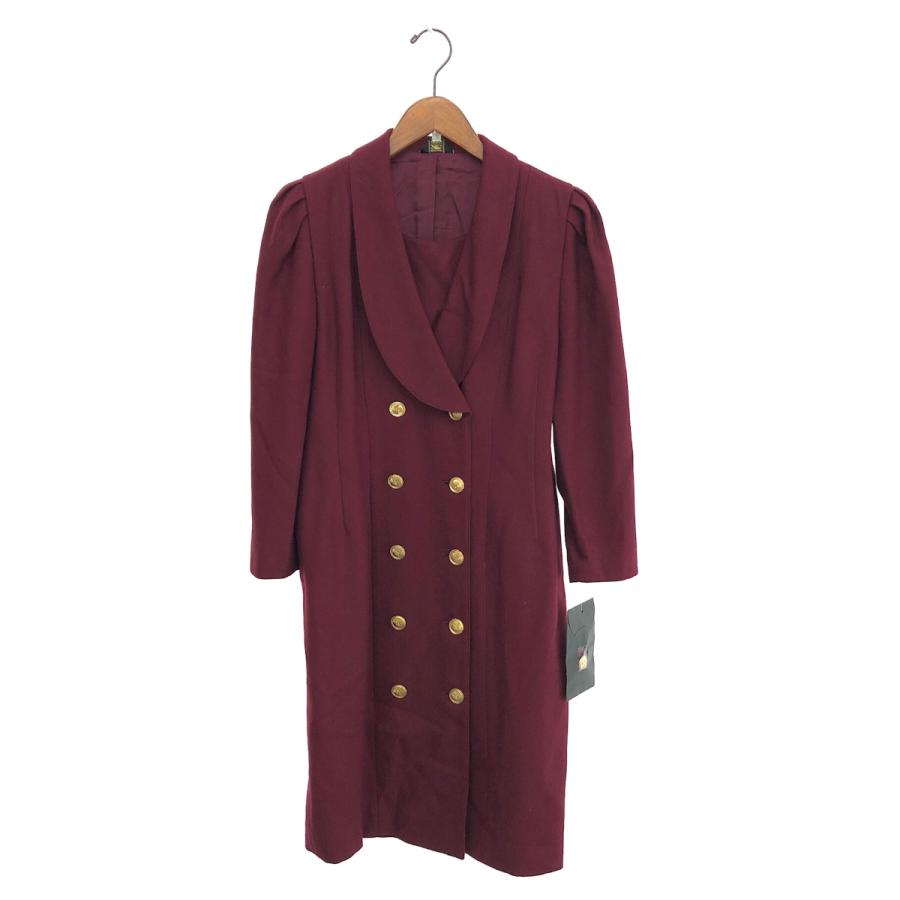 J691 新品未使用 タグ付き M 9 レリアン ロングコート レディース LEILIAN レリアン ロング コート 未使用品 サイズ:9 ボルドー ウール
