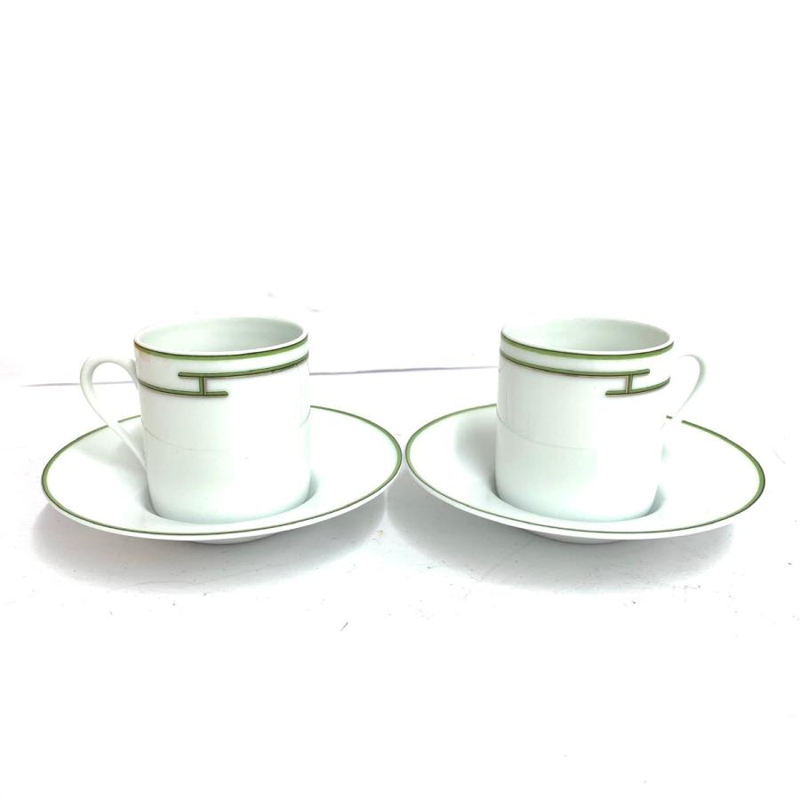 HERMES エルメス コーヒーカップ&ソーサー 2客セット 箱付 新品 HERMES エルメス コーヒーカップ&ソーサー 2客セット 箱付 新品