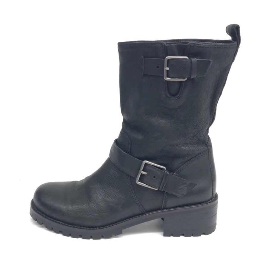 Cole Haan コールハーン エンジニアブーツ 6 B ブラック レザー 