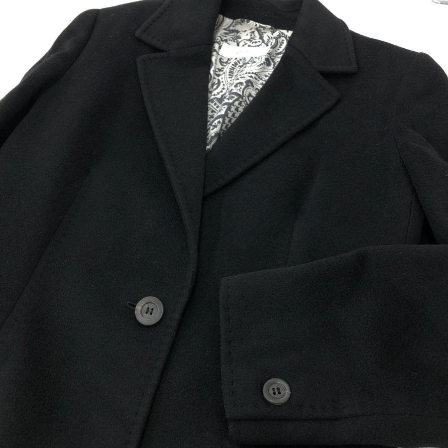 HERNO ヘルノ ロングコート 良好 サイズ44 ブラック カシミヤ×シルク 