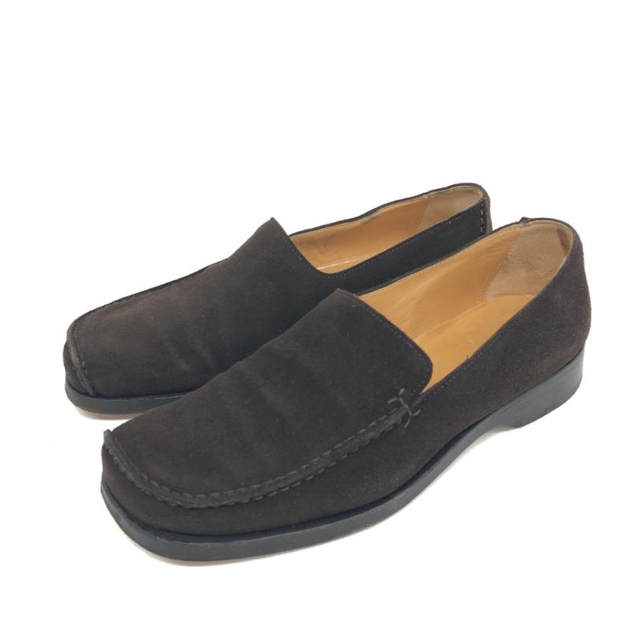 HERMES／エルメススェードスリッポンレディース